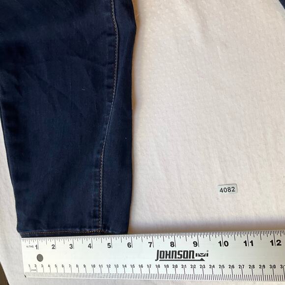 Tahari Women Skinny Jeans size 10 / 30 Navy Blue Mid Rise Stretch - Picture 7 of 12